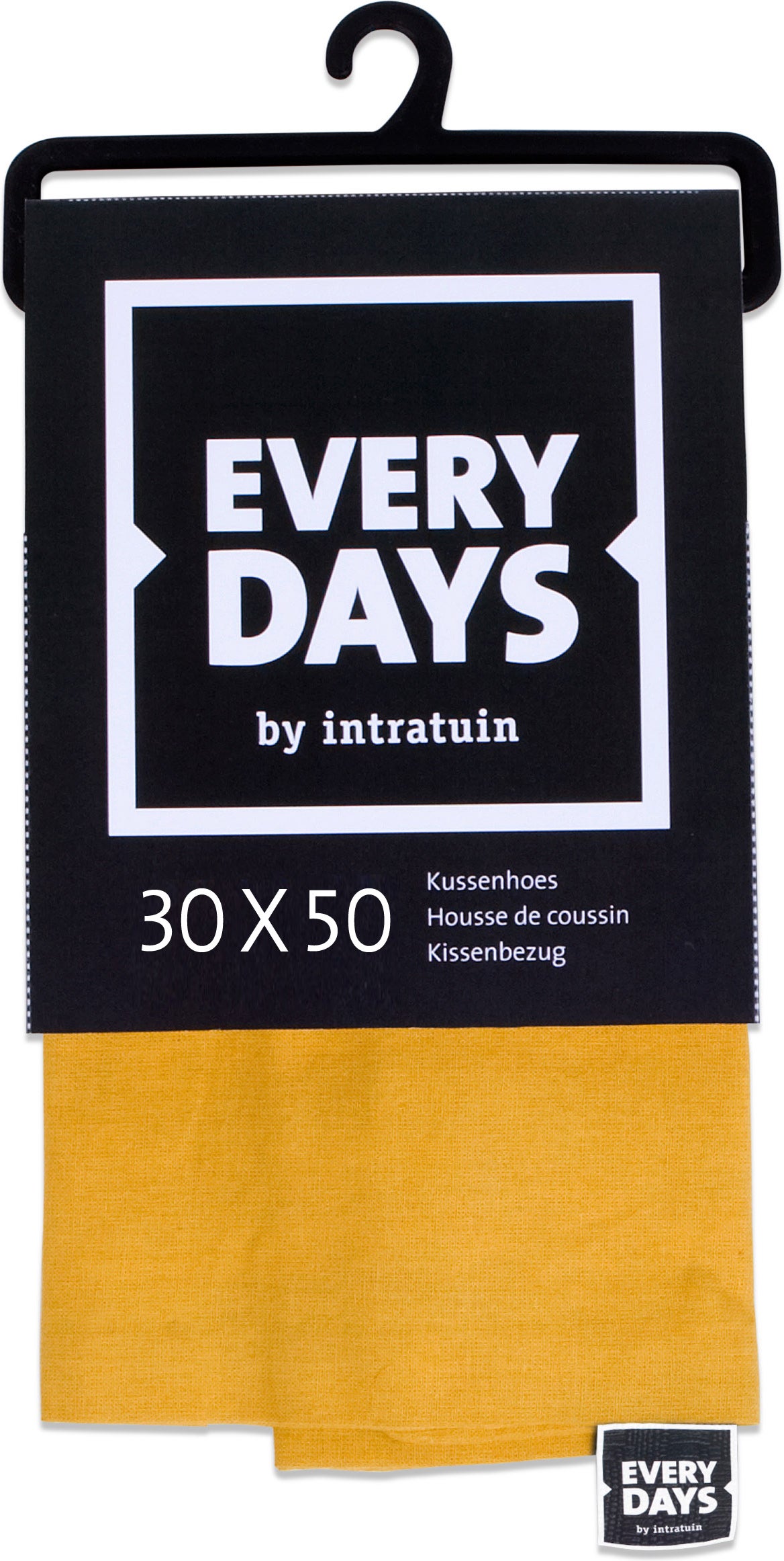 Everydays kussenhoes Katoen geel 30 x 50 cm