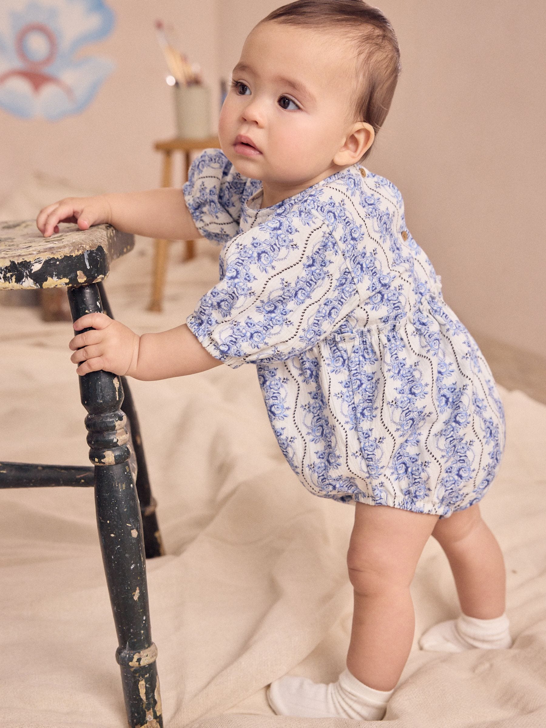 Blauw - Cath Kidston Baby Rompertje