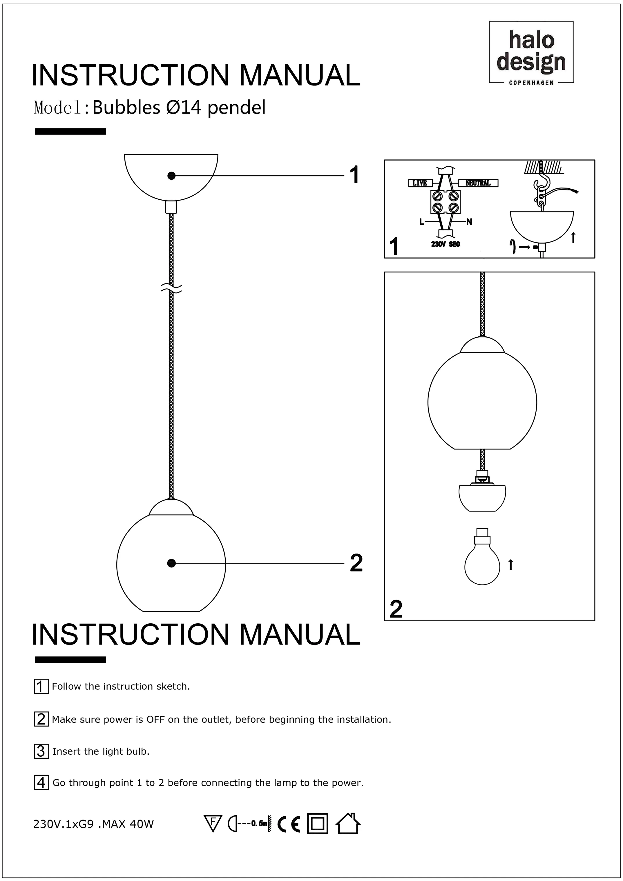 Halo Design Bubbles Pendel