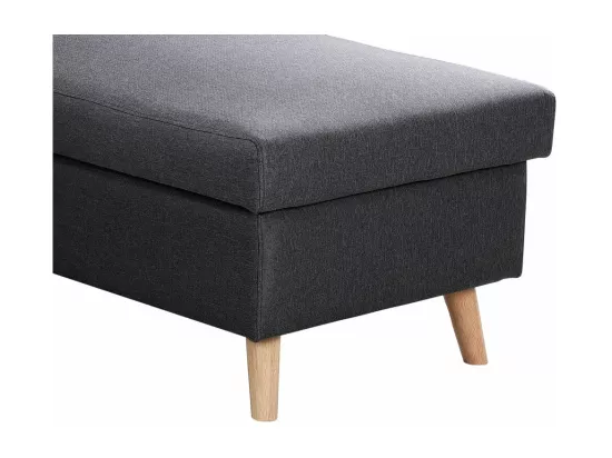 Canapé d'Angle Scandinave Réversible Convertible avec Coffre en Tissu