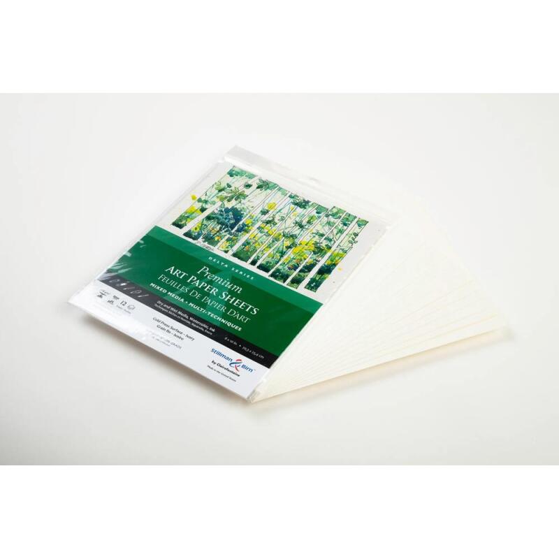 Sachet 12 feuil Delta 270g -20,3x25,4cm - Ivoire