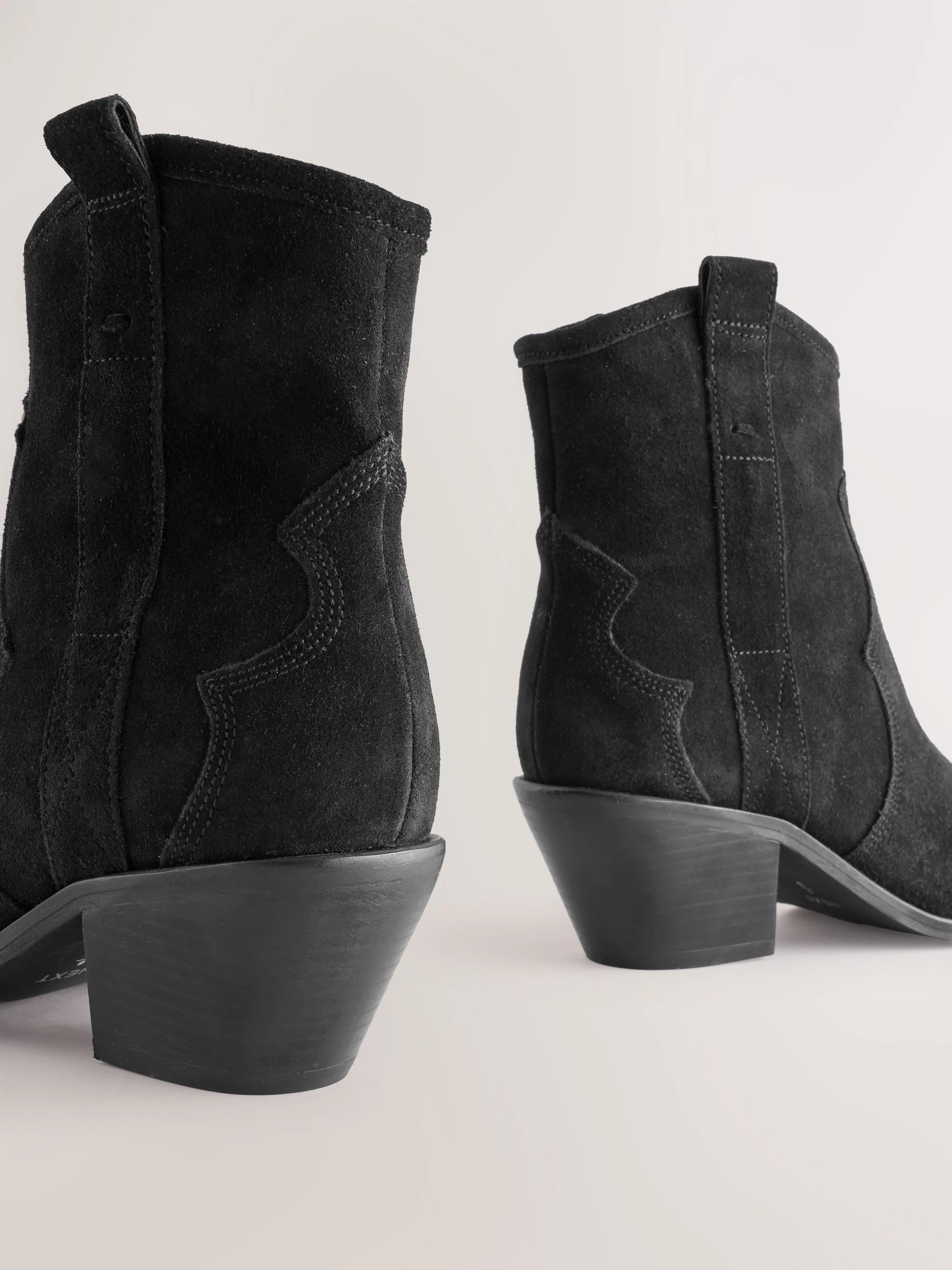 Zwart - Leren cowboy Boots met enkelhoogte