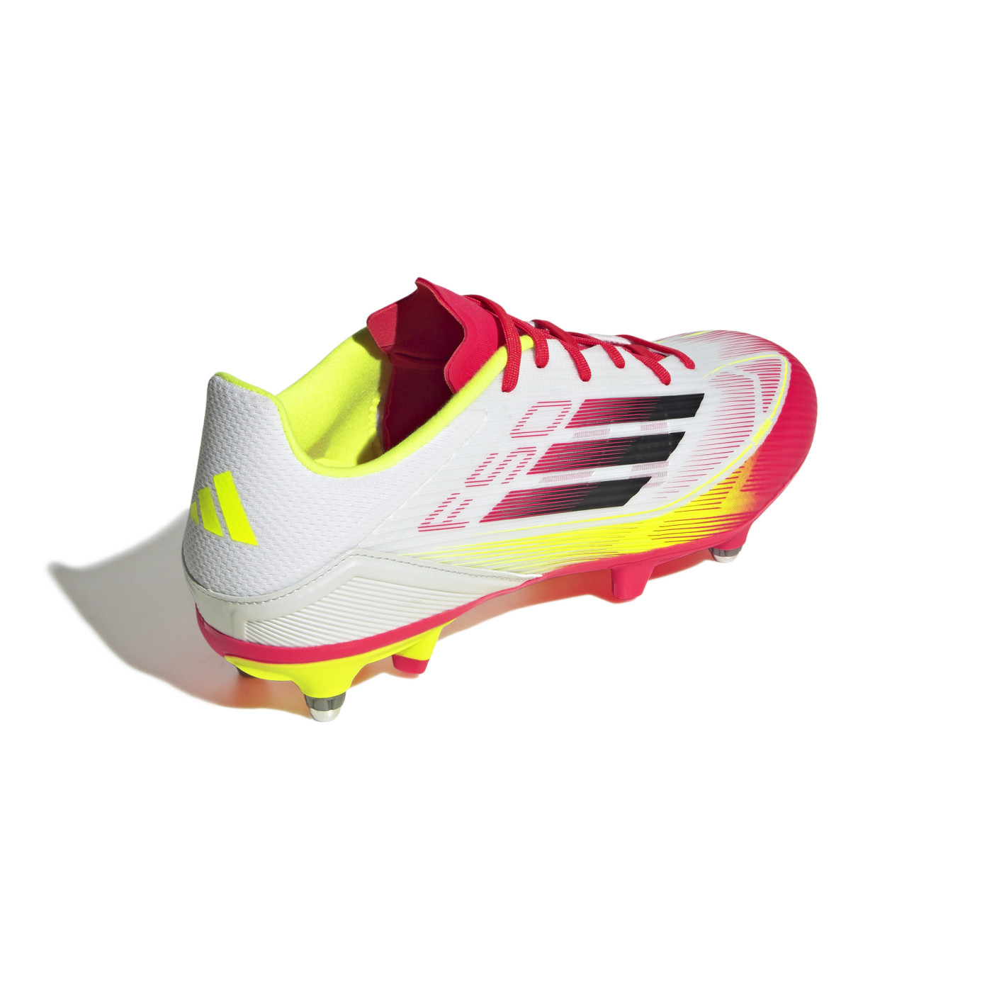 Adidas F50 League IJzeren-Nop Voetbalschoenen (SG) Wit Rood Zwart Geel