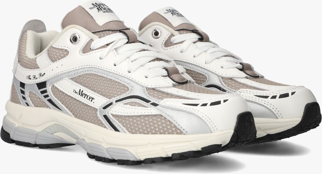 witte mercer amsterdam lage sneakers the re-run white silver