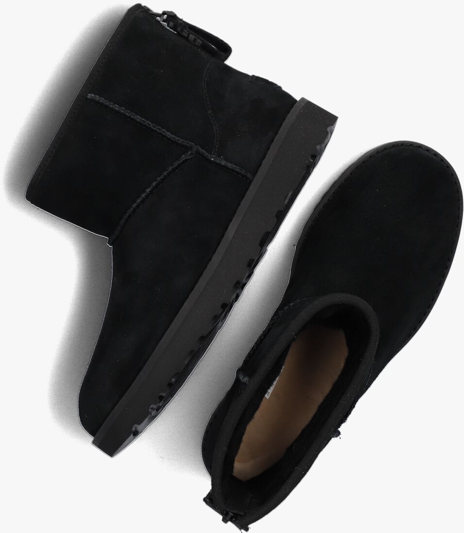 UGG zwarte ugg vachtlaarzen w classic mini logo zip