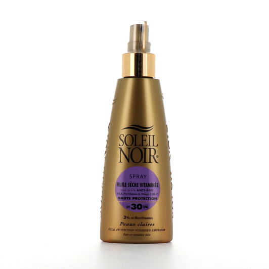 Soleil Noir huile sèche SPF30 - Haute protection solaire anti âge
