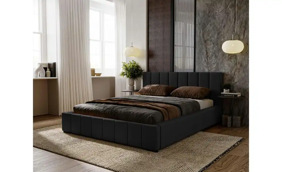 Polsterbett Nero 120x200 cm Schwarz