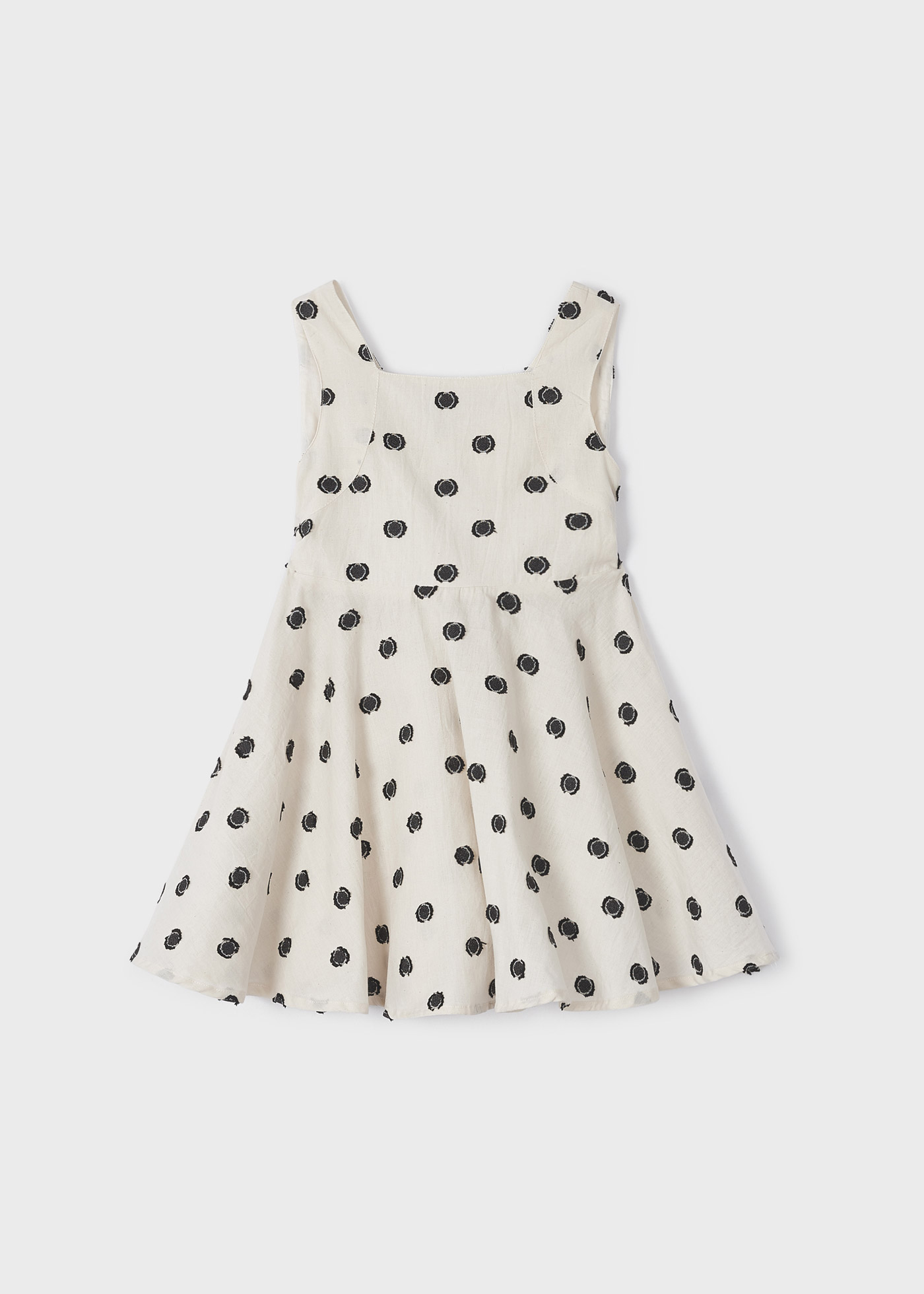 Vestido de algodão com bordados para meninas