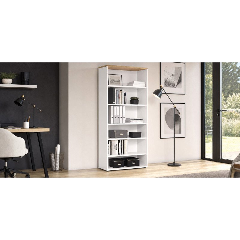 Bibliothèque haute Squadra H 200 x L 90 x P 45 cm