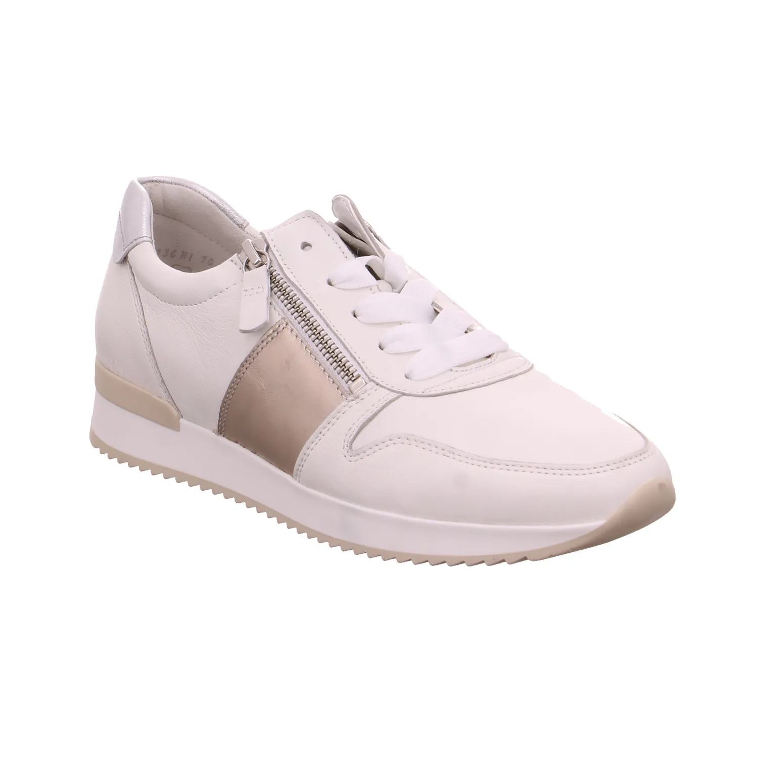 GABOR Sneaker Offwhite Leder  mit Wechselfussbett