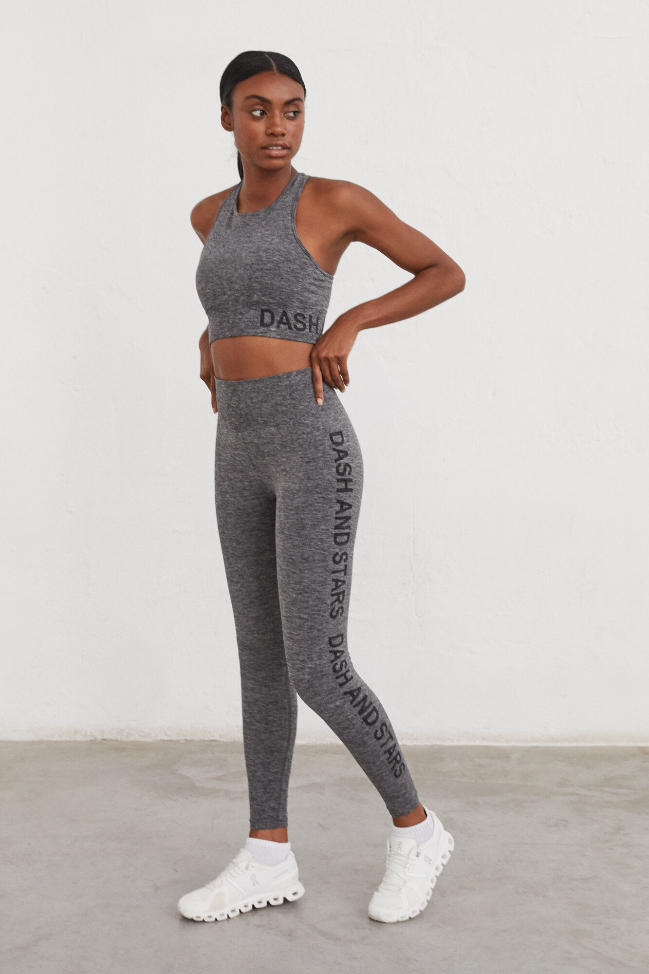 Leggings compridas cinza Seamless Fit - cinza
