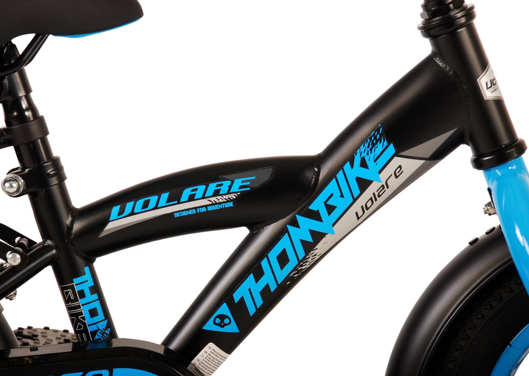 TPFSports Thombike Kinderfahrrad - Jungen - 12 Zoll - Rücktritt + Handbremse - Schwarz/Gelb