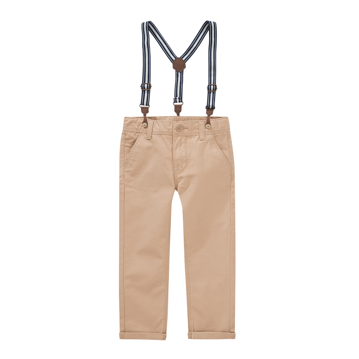 Topolino Jungen Chinohose mit Hosenträgern beige