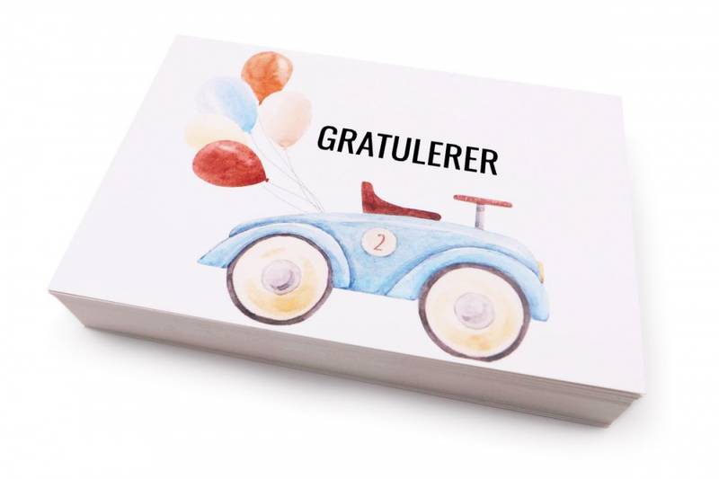 Gratulasjonskort, Bil