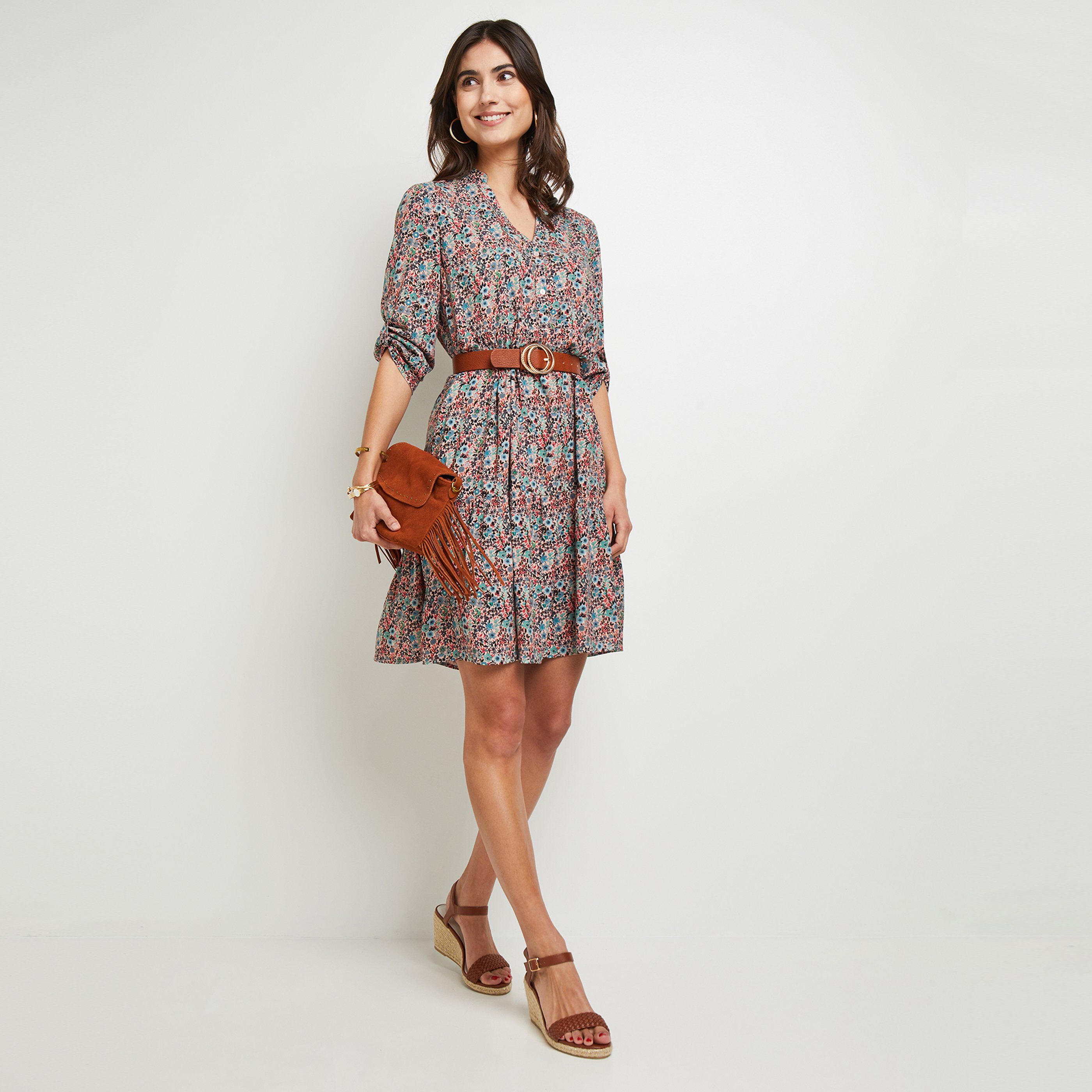 Robe imprimée femme - ROSE PALE