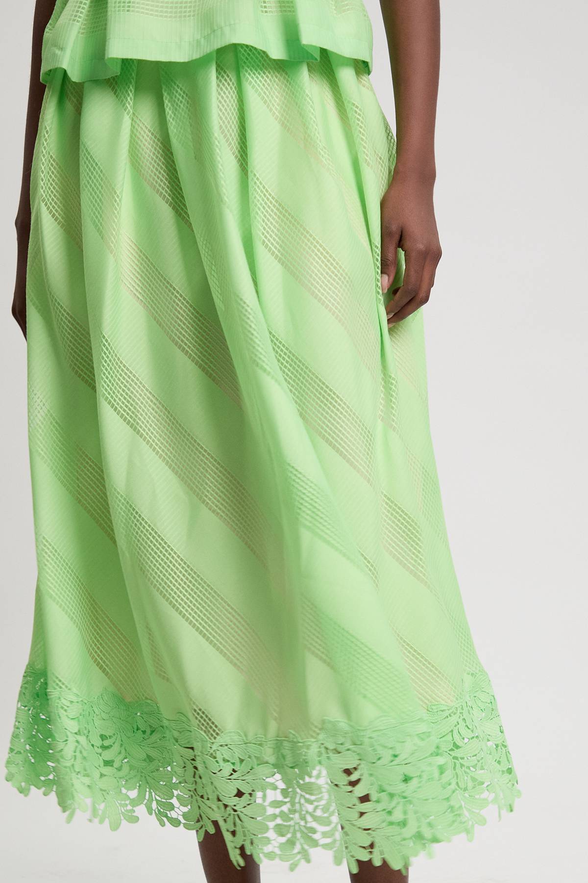 KarenMillen Jupe Ample En Organza Texturé Mélangé