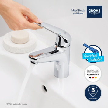 Grohe Wastafelmengkraan Swift M-size Push Open Chroom