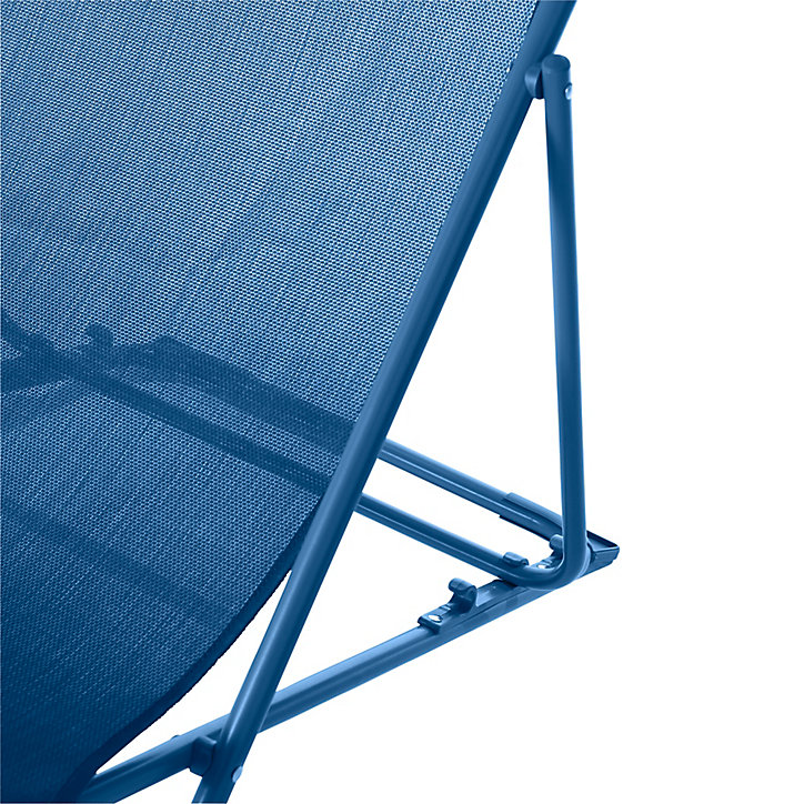 Chilienne en métal et toile GoodHome Joline bleu