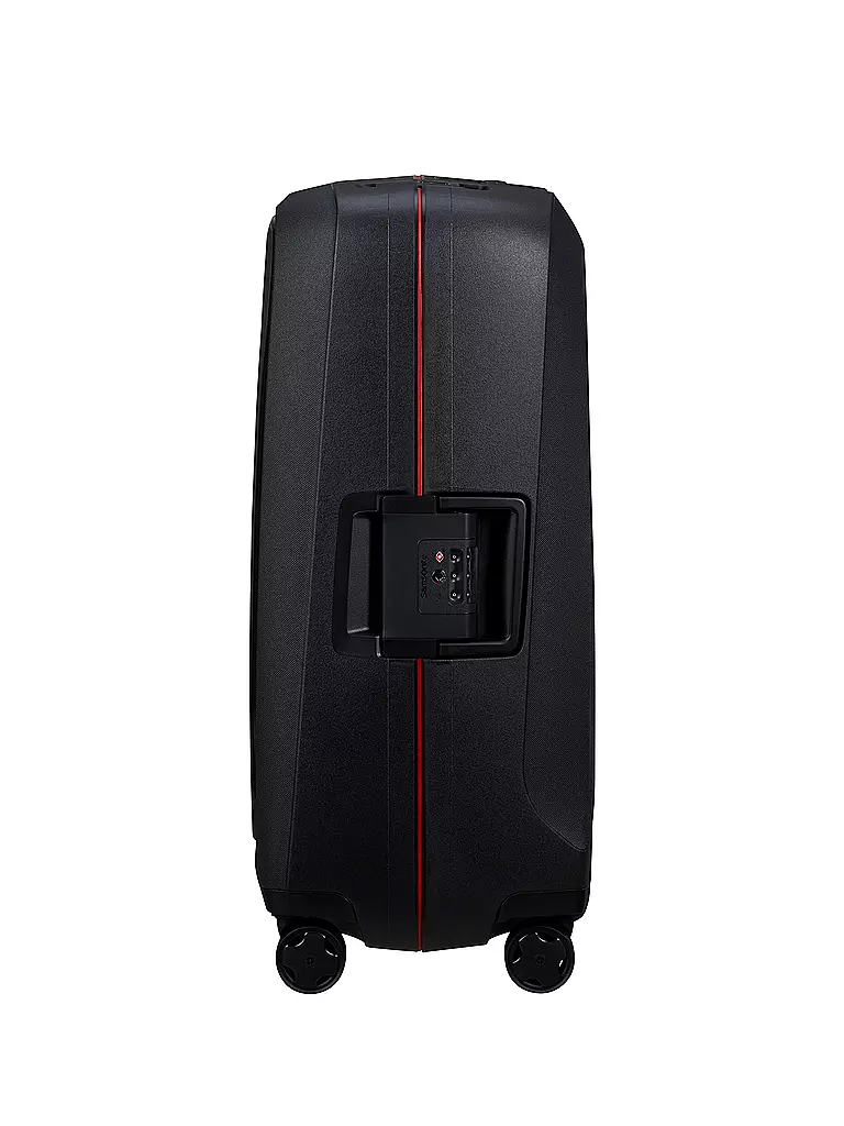 SAMSONITE Trolley ESSENS SPINNER 69cm charcoal/red schwarz