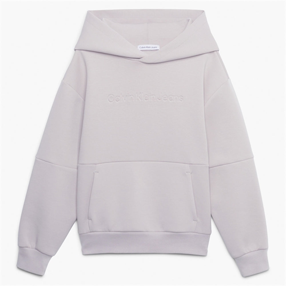 Køb Calvin Klein Spacer Debossed Logo Hoodie Porpoise