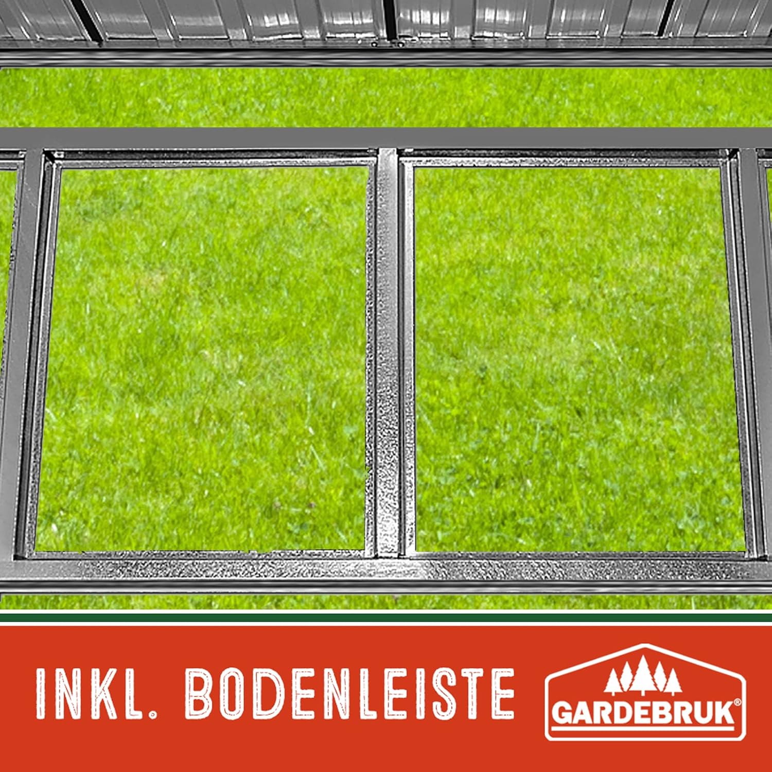 GARDEBRUK® L Metall Gerätehaus 2m² mit Fundament 200x125x180cm Schiebetür Anthrazit Geräteschuppen Gartenhaus 4m³