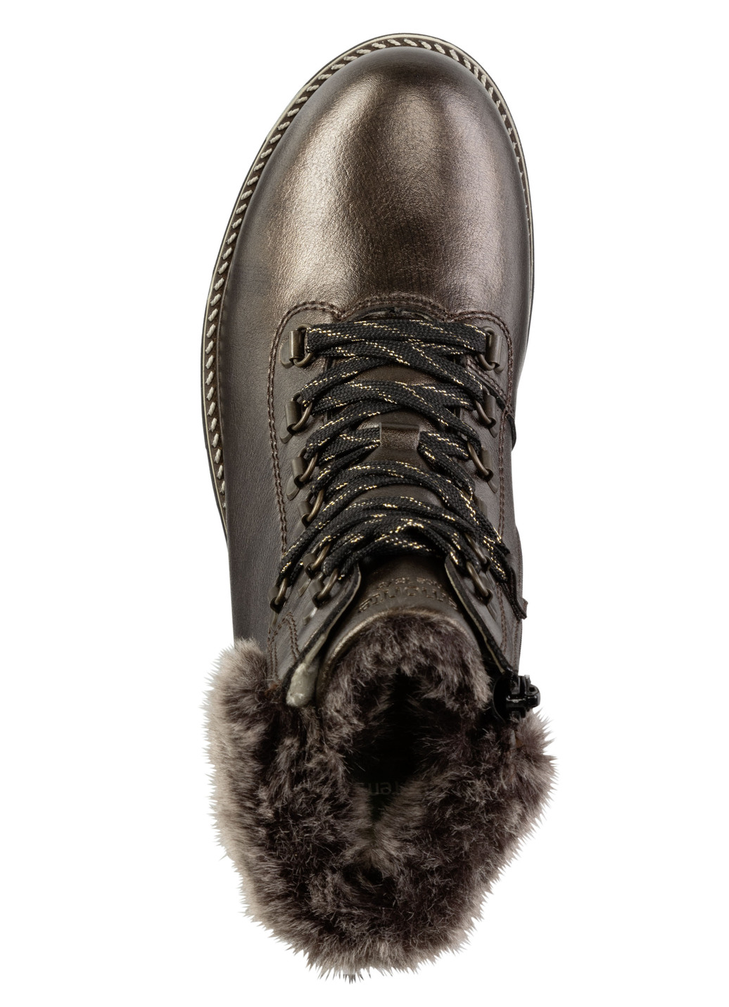 Remonte Schnür-Stiefelette mit Plüschkragen