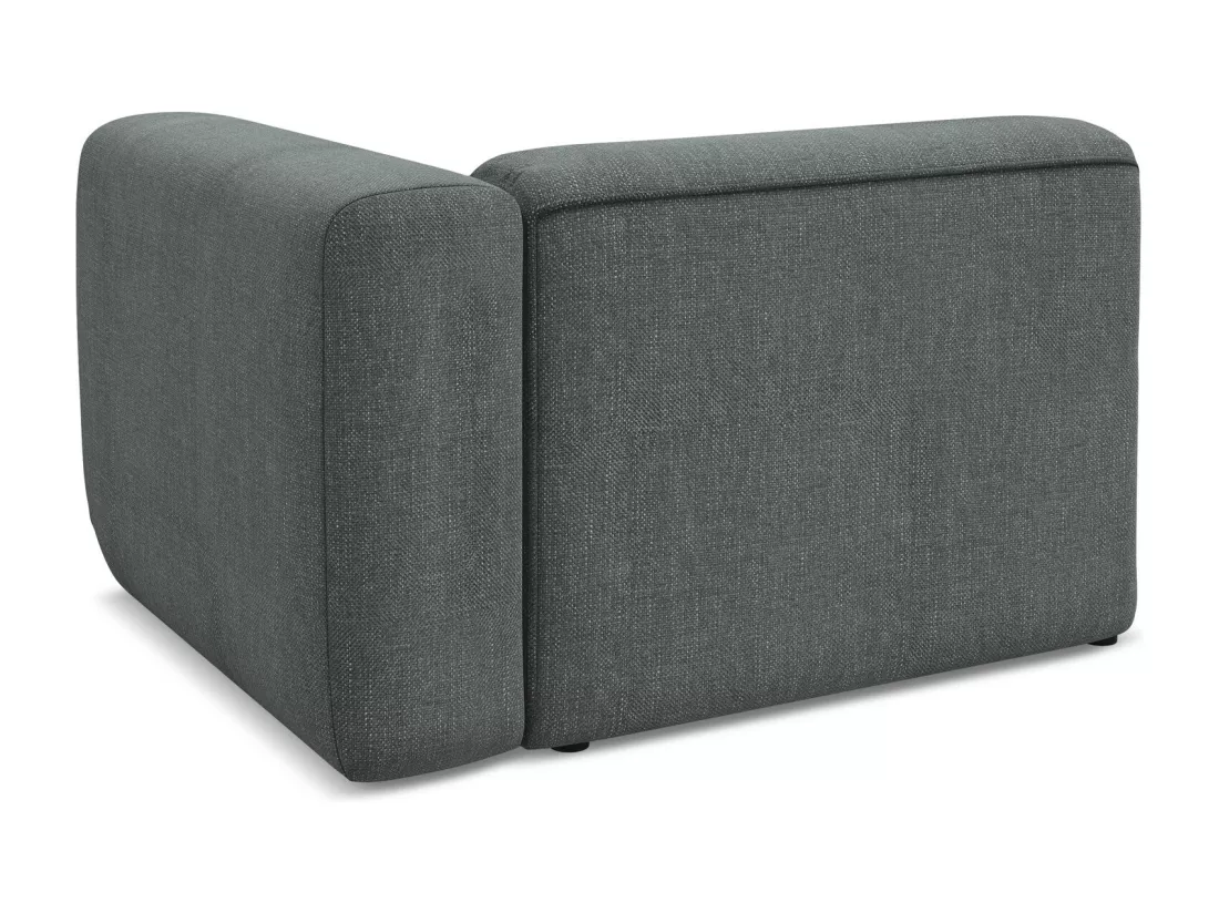 Module avec accoudoirs droit en tissu chenille - graphite - EKAHI