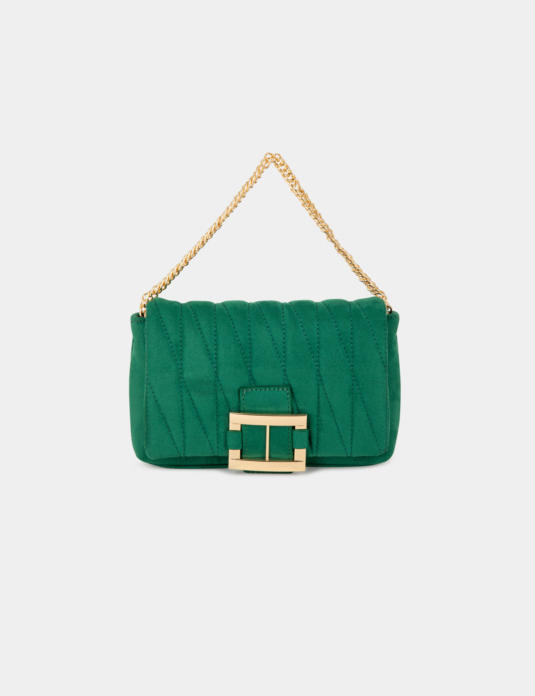 Sac matelassé avec boucle vert femme - vert