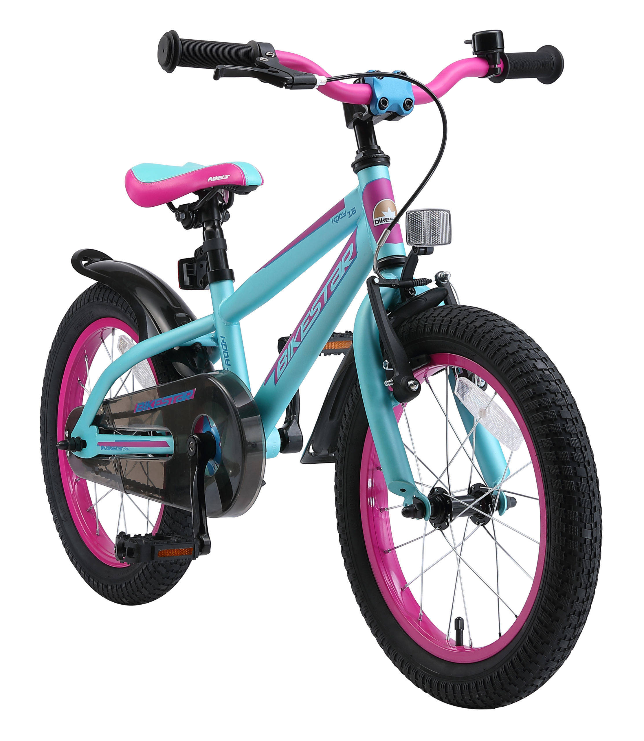 BikeStar Urban Jungle kinderfiets 16 inch paars /turquoise