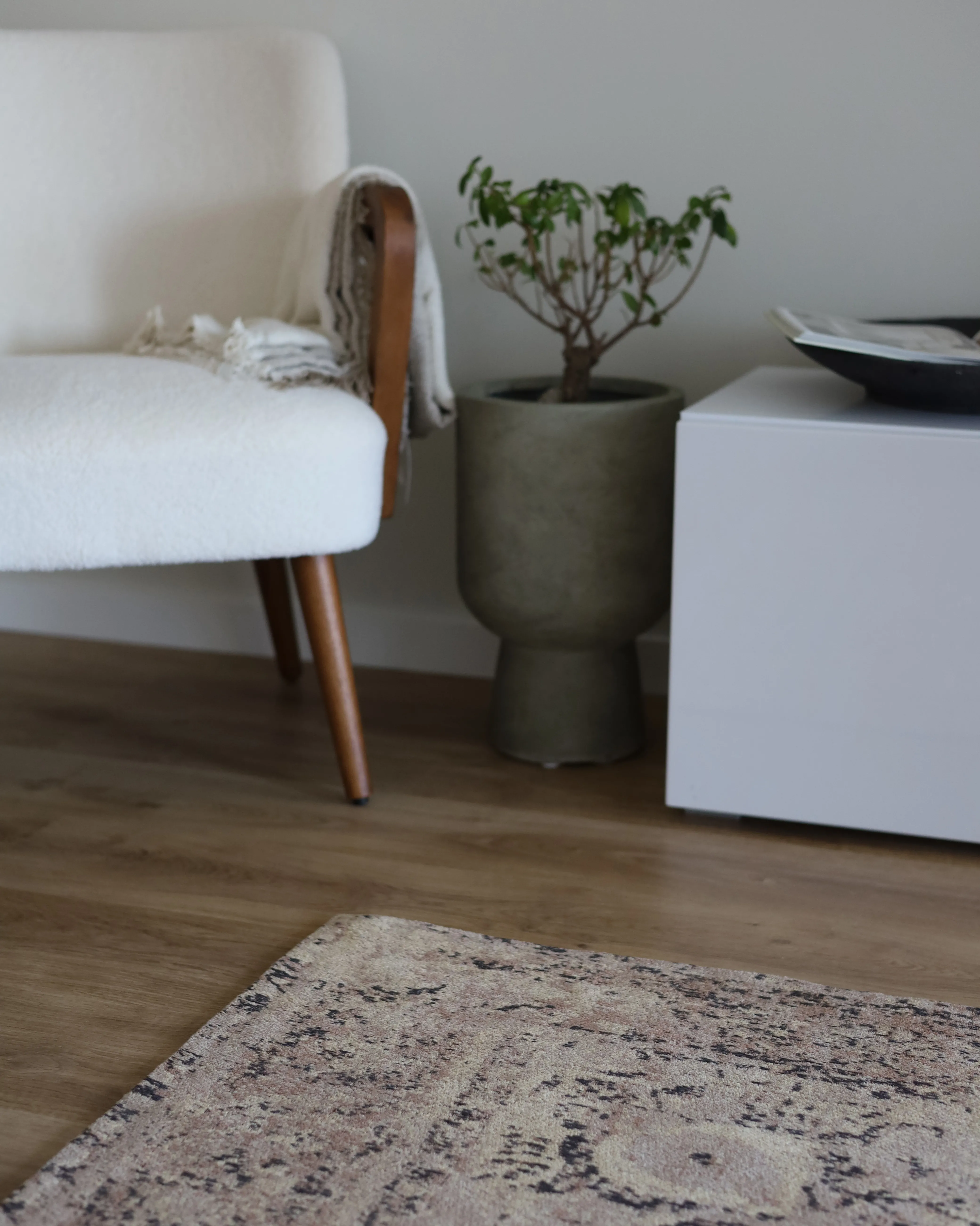 Vloerkleed MATARIM Beige 200 x 300 cm Katoen