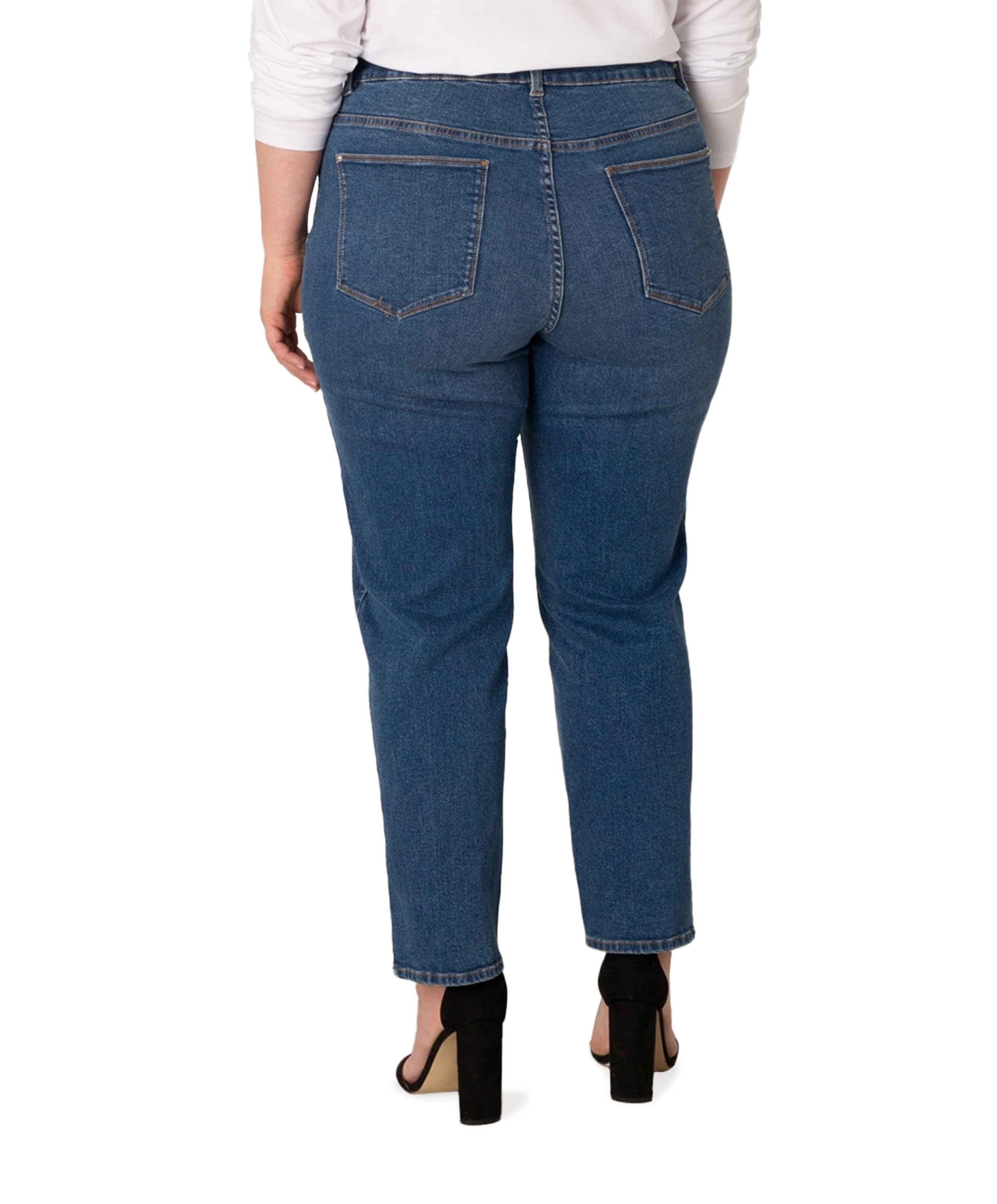 Base Level Curvy Annelia dames jeans blauw