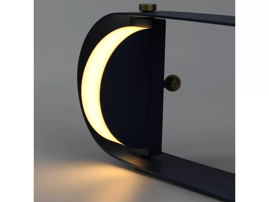NETTLIFE Lampe de table LED Lampe de chevet Sans fil - Portable Veilleuse Luminosité Réglable 26CM，bleu