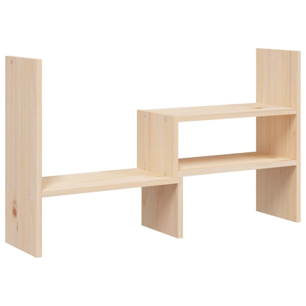 vidaXL Monitorstandaard, (39-72)x17x43 cm, massief grenenhout