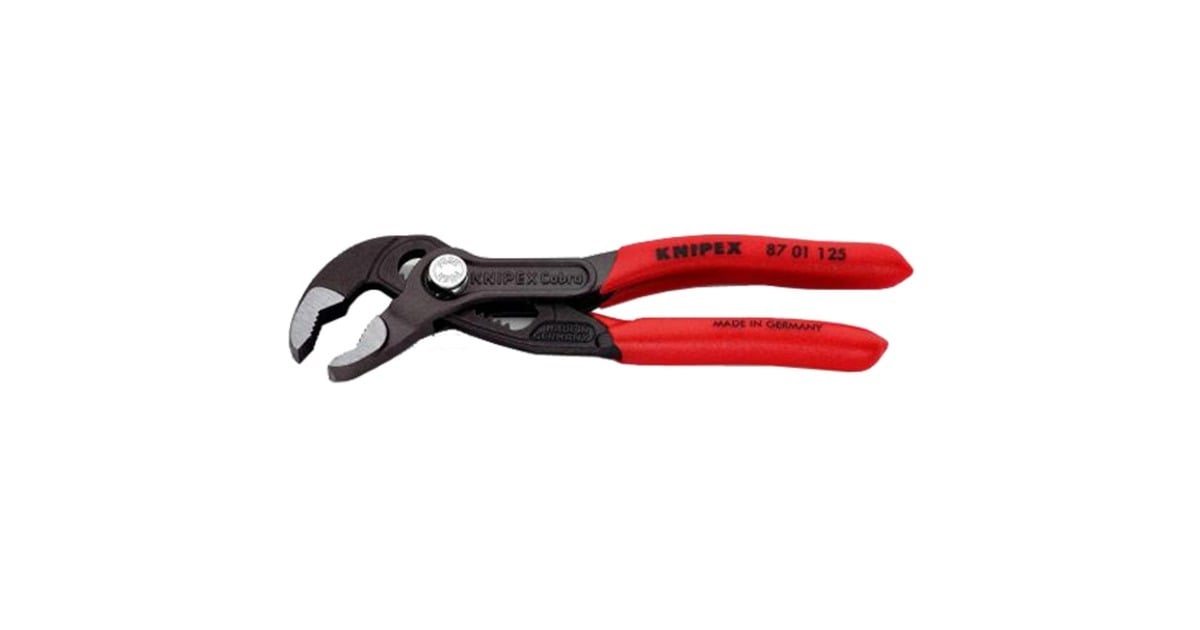KNIPEXCobra 125 mm zweedse- / waterpomp-tang  (Rood, gekartelde gripvlakken)