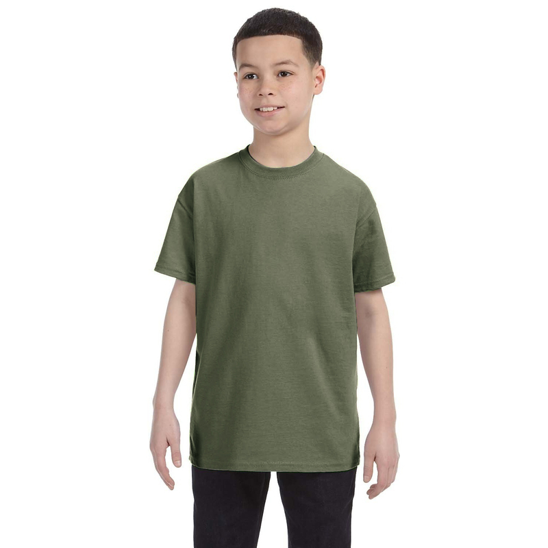 Short Manga Básica Camiseta Con Algodón Grueso Gildan