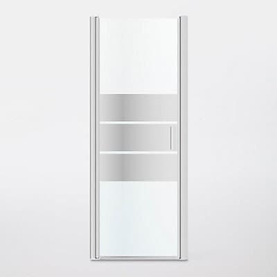 Porte de douche pivotante ouverture totale GoodHome Beloya miroir 80 cm