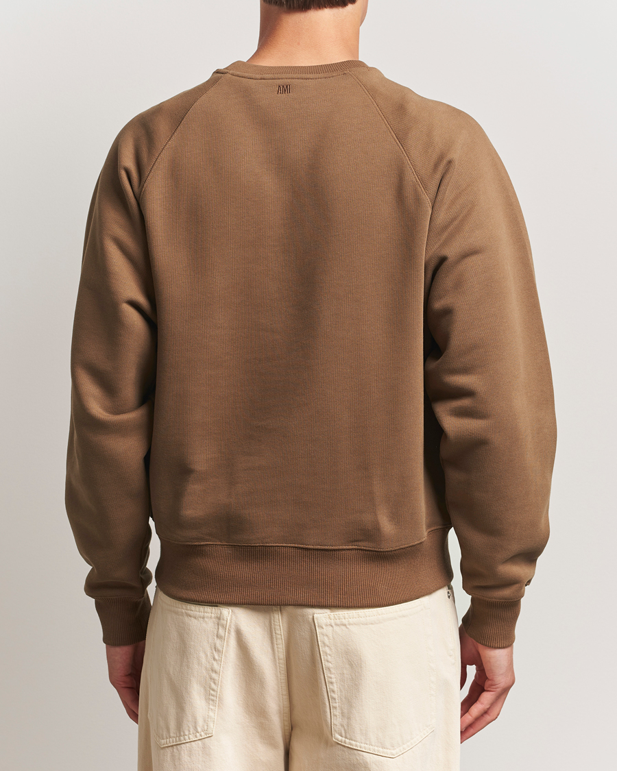 AMI Tonal Heart Logo Sweatshirt Noisette