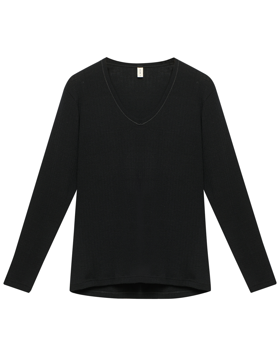 Shirt met v-hals van merinowol voor dames
