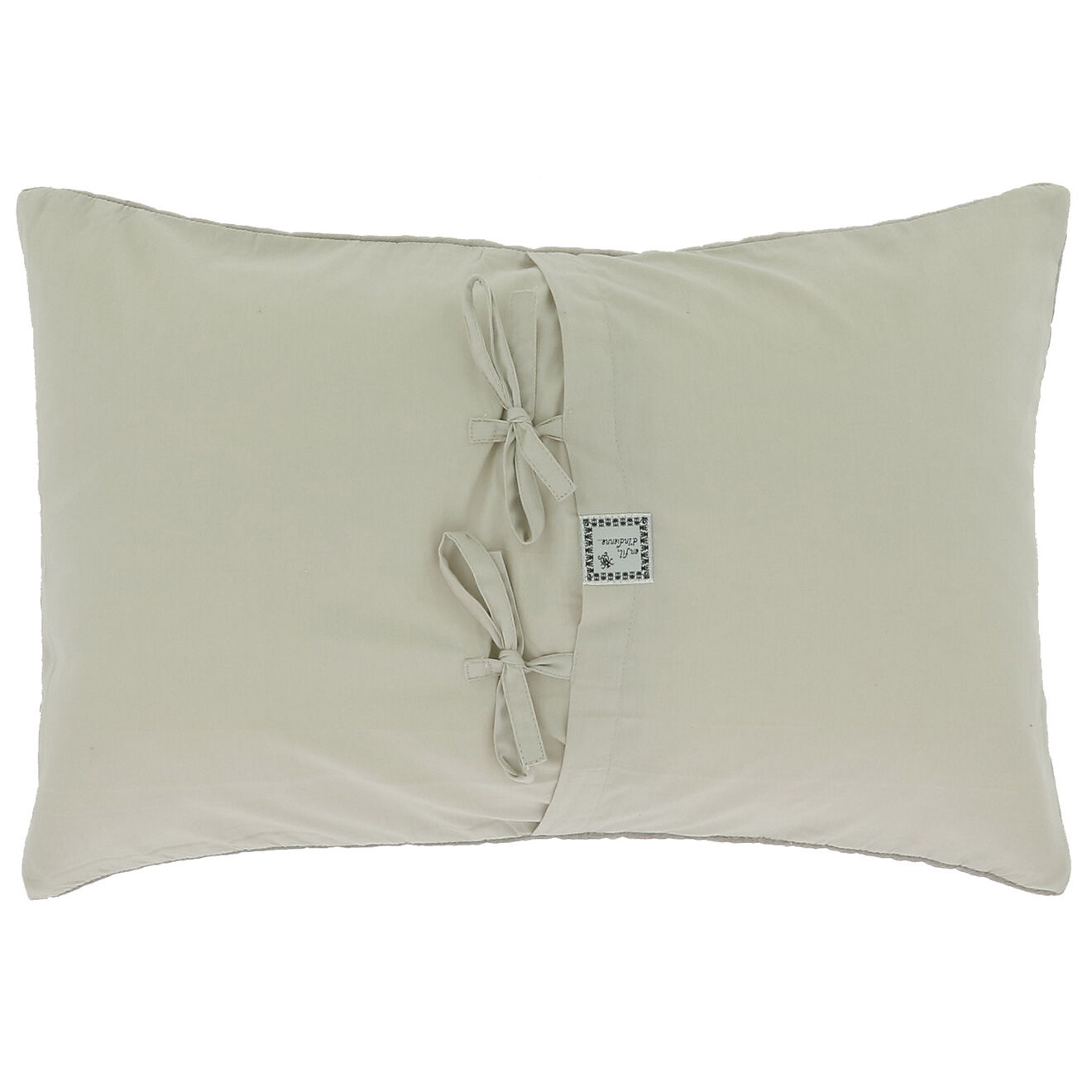En Fil d'Indienne Housse de coussin en Velours de Coton beige  - 30x45 cm