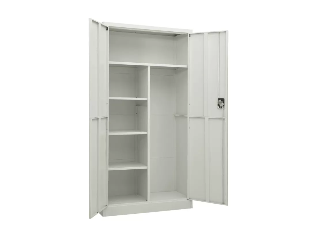 Armoire à casiers Gris clair 90x40x180 cm Acier