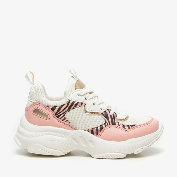 Blue Box meisjes dad sneakers zebraprint