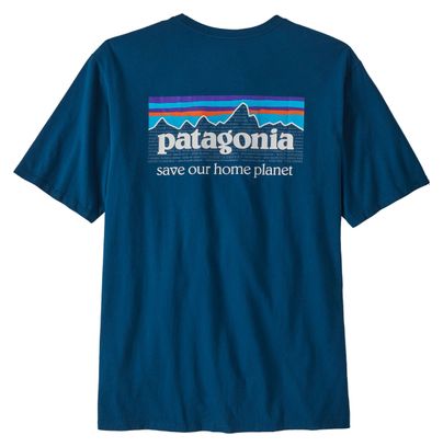 T-Shirt Patagonia P-6 Mission Organic Bleu