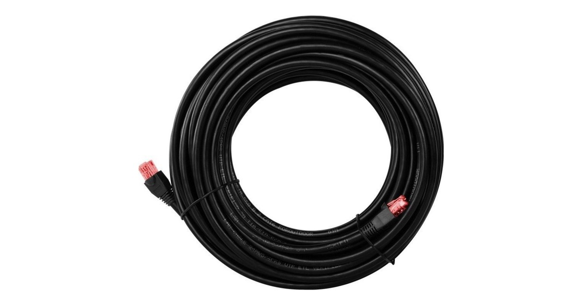 goobayPatchkabel Cat.6 U/UTP, Outdoor  (Zwart, 75 meter)