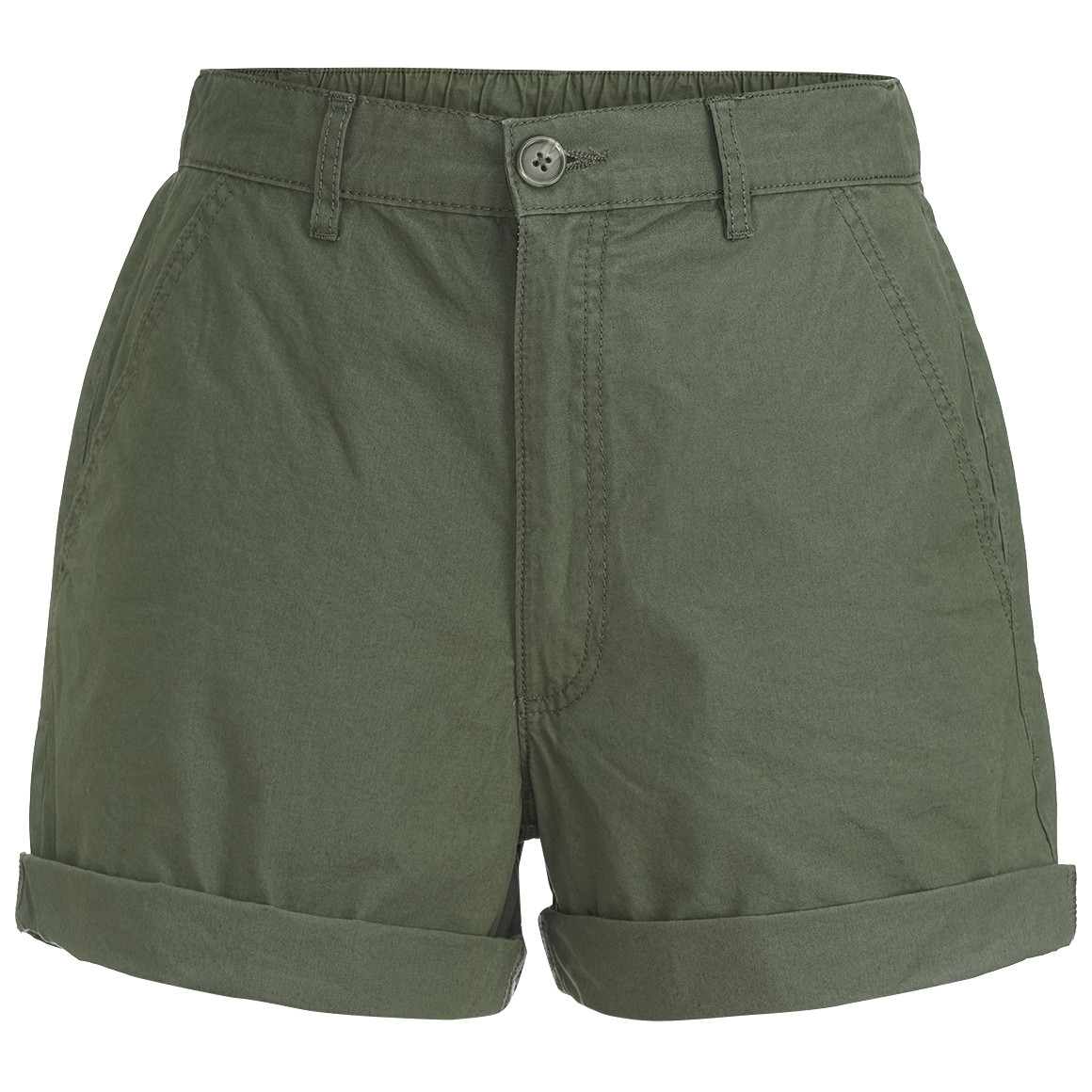 Jonas Nielsen Damen Chinoshorts in Unifarben dunkelgrün