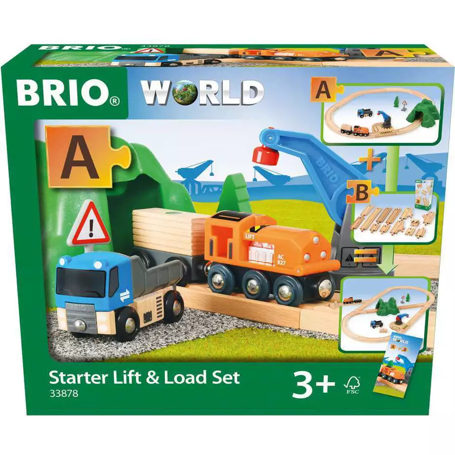 Brio Starterset Güterzug mit Kran bunt