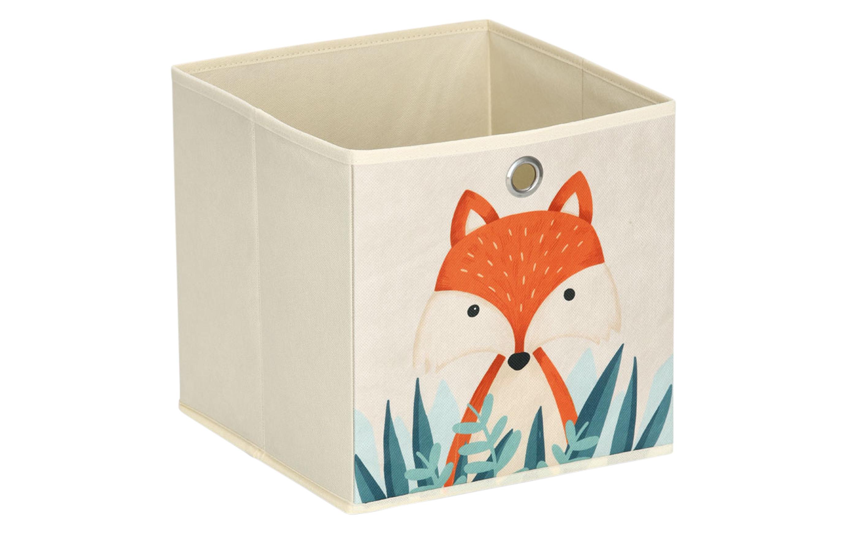Spielzeugbox Fuchs 28 x 28 cmAufbewahrungsbox für Kinderzimmer