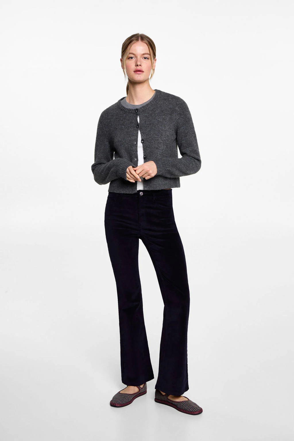 MANGO TEEN flared broek marine