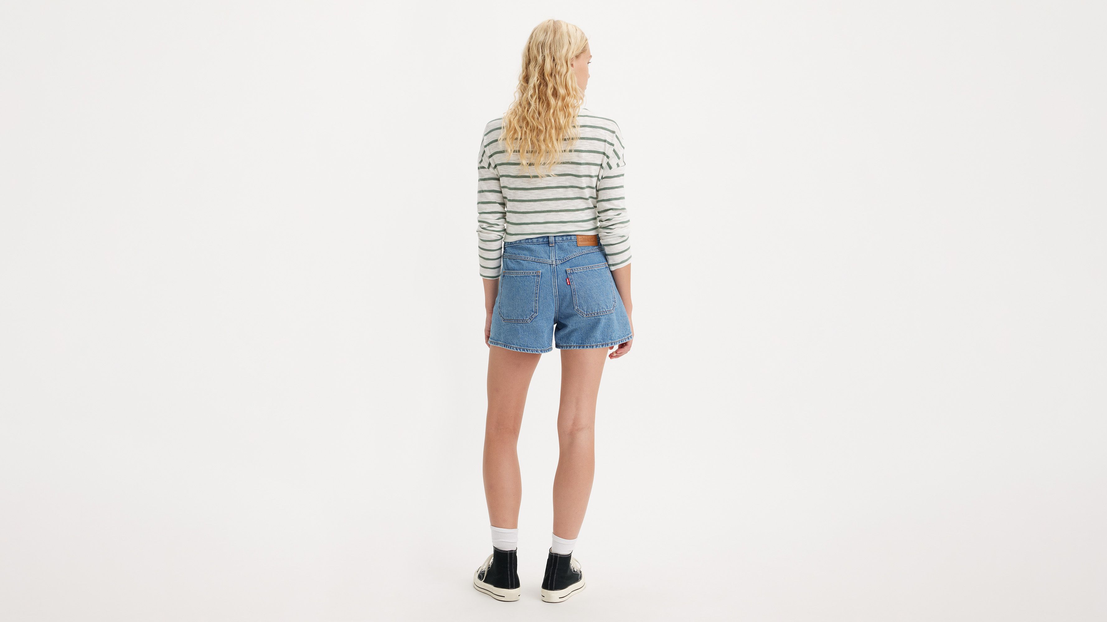 Short Mom ’80 poche plaquée - In Patches Short - Bleu