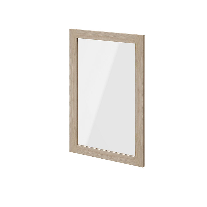 Porte battante effet chêne en verre GoodHome Atomia H 74,7 x L. 49,7 cm