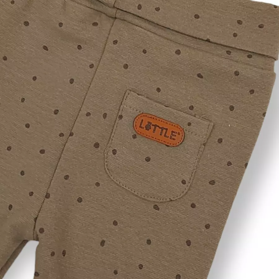 LITTLE Sweathose Dream Big dots khaki